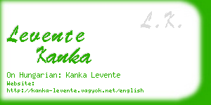 levente kanka business card
